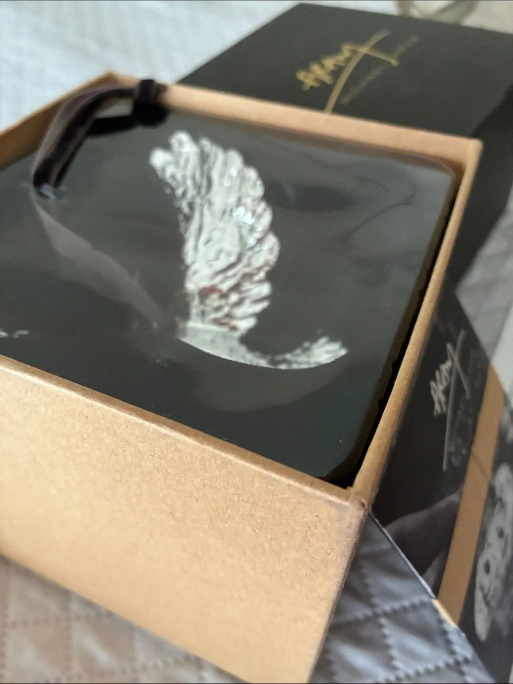 NIB Michael Aram Christmas Dove of Peace Ornament Collection Silverplate Oxidize